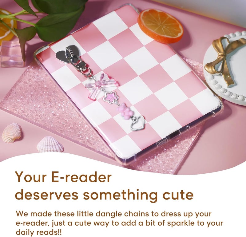 sunla Store Charm Chains for Kindle, Cute E-reader Phone Charm Bracelets Accessories Gift for Reader Booklovers Women for Kindle/Phone/Camera/Bag Decor - Image 3